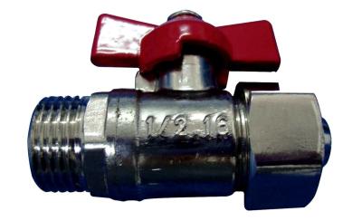 China CFull Port Nickel Plated Brass Ball Valve Locking Handle For Gas for sale