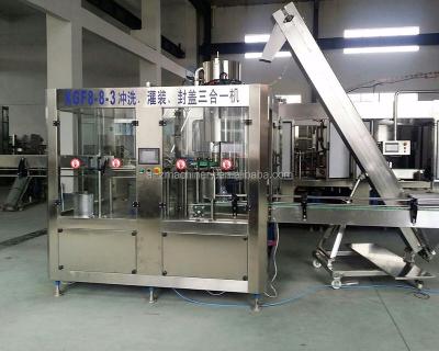 China XGF8-8-3 Automatic Beverage 3-in-1 Small Water Bottle Plant / Water Bottling Plant for sale