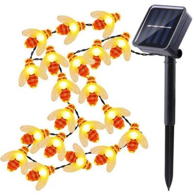 China Cute and High Quality Christmas/Festival Animal Shaped Solar Hardworking Bee String Light Fairy Lamp for Room Garden Decoration for sale