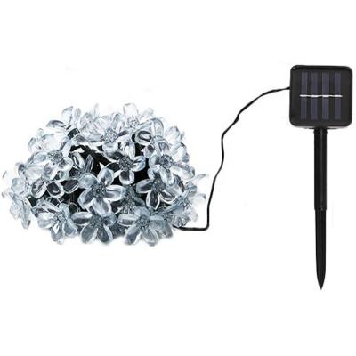 China Solar String Christmas/Festival Light 7m 50 LED Flower Lights Cherry Blossoms Fairy Lights for Christmas Tree Garden Patio Fence Yard Spring for sale