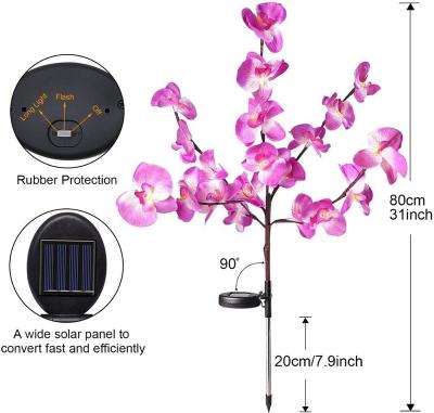 China Festival/Christmas/Wedding/Party Solar Lights Outdoor-Solar Garden Lights 1 Pack Orchid Flower Solar Lights for Garden, Patio, Backyard for sale