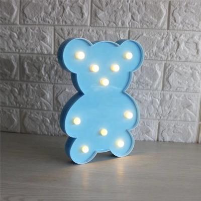 China Festival/Christmas/Decoration Bear/Party LED Shaped Marquee Light Table LED Lamp Love Baby Night Light Unique Best For Room Party Home Decoration for sale