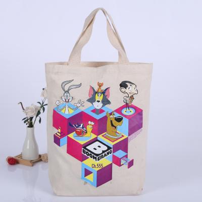 China Promotional Customized Logo Gym Heli Bag Cotton Just Handled Shopping Bag for sale