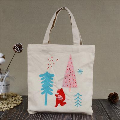 China Eco-Friendly Handled Heli Cotton Canvas Bag Custom Printed Logo Cartoon for sale