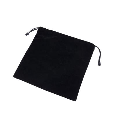 China Custom Package Heli Portable Black Flocking Logo Jewelry Hair Dryer Velvet Pouches Bag for sale