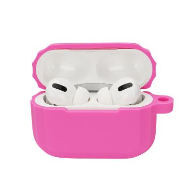 China For AirPods pro most popular Waterproof Wireless Earphone Silicone Case Cover with Carabiner for Airpods pro 2.5mm for sale