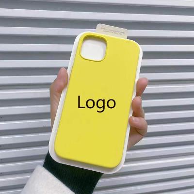 China Wholesale Luxury Brand Magnetic Liquid Silicone Cover Designer Shockproof i 12 13 pro Max Cell Phone Cases For Apple iPhone Case for sale