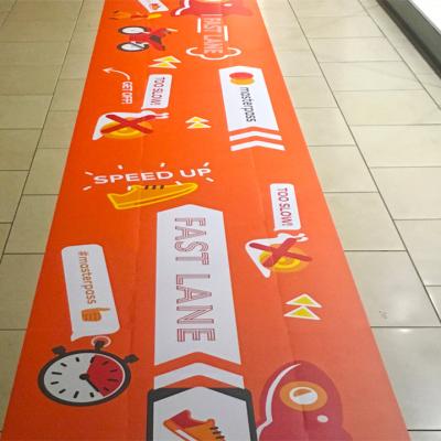 China Removable Self Adhesive Fabric Free White Blank Printable PVC Sign Sticker Printing Material Floor Decal for sale