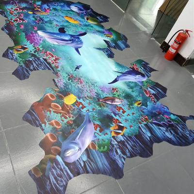 China Modern Chinese Factory Removable 3D Decoration Printing Printable Material Promotion Floor Sign Sticker for sale