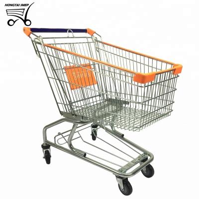 China American 100L Durable Supermarket Stand Portable Unfoldable Shopping Trolley Trolley for sale