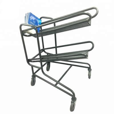 China Modern Desgin OEM Library Book Brochure Booklet Display Trolley Cart for sale