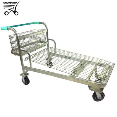 China Industrial Warehouse Use Heavy Duty Folding Luggage Transport Trolley Logistic Carts for sale