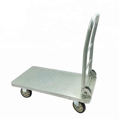 China Tools Heavy Duty Steel Plate Transport Trolley Cargo Flat Cart For Carry Goods for sale