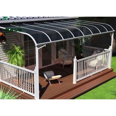 China UV Resistant Polycarbonate Balcony Canopy Awning Rain Sheet Door Roof Cover Plastic Tent for sale