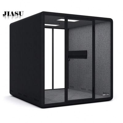 China Single Thickened Siri Music Pod Soundbox Silence Paint Spray Profile Single Soundproof Booth Aluminum Acoustic Game Phone Module Cabinet Bed Booth for sale