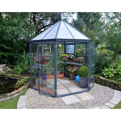 China Easily Assembled 8X5 Meters Outdoor Factory Wholesale Prestige 10Mm Polycarbonate Garden Greenhouse Kits for sale