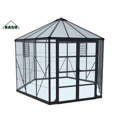 China Easily Assembled 14X5 Meters Industrial Aluminum Large Greenhouse Modular Greenhouse Extension for sale