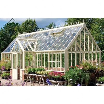 China 8X16 5M Durable Sturdy Security Easily Assembled Expandable Glass Greenhouse 4Mm Heavy Duty 4Mm for sale