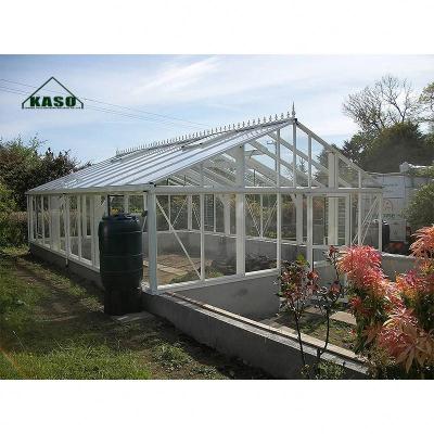 China 8 X 24 Extra Aluminum Profile Easily Assembled Heavy Duty Expandable Glass Greenhouse for sale