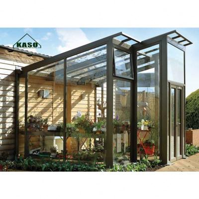 China Innovative Luxury 10X10 Hexagonal Greenhouse Easily Assembled Aluminum Glass Greenhouse Sunrooms for sale