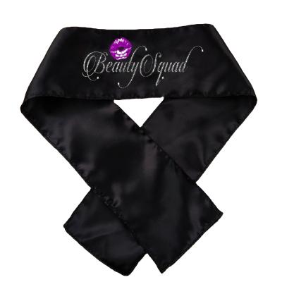 China fashional eco-friendly custom made designer silk headband for women hair bundles wraps for sale