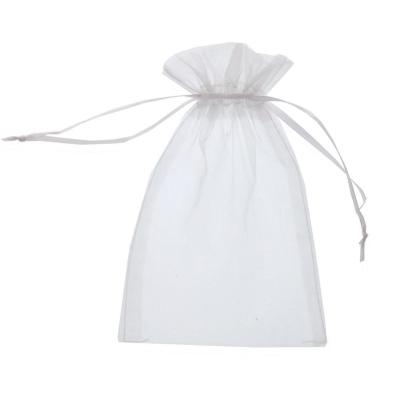 China Popular 5x7 Advance Beautiful Drawstring Organza Jewelry Pouches Wedding Party Christmas Favor Gift Bags for sale