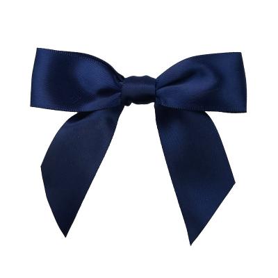 China Excellent cheap and high quality elegant satin printing ribbon bow for paper bag customized for sale