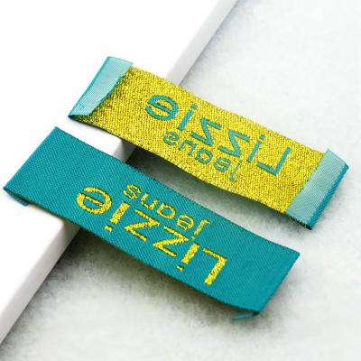 China Sustainable Fashion Personalized Custom Cloth Woven Label Tag Clothing Private Label for sale