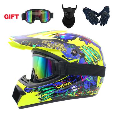 China High Safety SLKE AM Full Mountain Bike Helmet Four Seasons Motorcycle Off-Road Helmet Wholesale Three-Piece Set For Free for sale