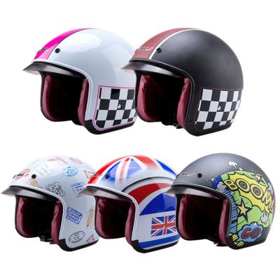 China Cross-country Motocycle Helmet SLKE Retro Motorcycle Helmet Road Pull Racing Motorcycle Personality Men and Women Riding Half Helmet for sale