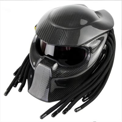 China SLKE Full Face Road Helmet FRP Carbon Fiber Motorcycle Outdoor Glass Cycling Motor Aline Predator Helmet for sale