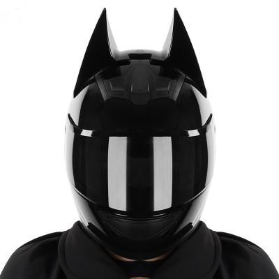 China High Safety SLKE HNJ Full Face ABS Road Riding Racing Motor Bike Motorcycle Motorbike Bat Ear Man Electric Helmet for sale