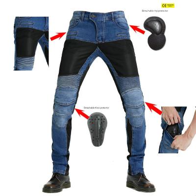 China SLKE Flame Retardant Wholesale Motorcycle Jeans Rider Pants Recycling Drop Proof Gear Packing Pants Summer Mesh for sale