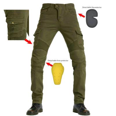 China New SLKE Anti-UV Motorcycle Cycling Jeans Racing Belt Protective Gear Knight Motorcycle Drop-proof Cycling Pants for sale