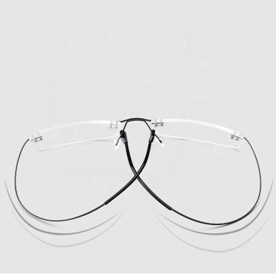 China Reading glasses slim optical reading glasses light up ultra sight computer readers alloy rimless reading glasses for sale