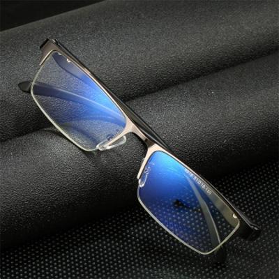 China Lightweight Anti-blue Rim Frames Reading Eye Glasses New Style Thin Business Half Reading Glasses for sale