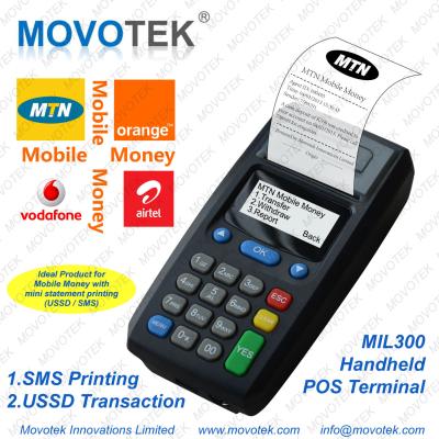 China Movotek Mobile Recharge POS with USSD/SMS Thermal Voucher Printer for Airtime Topup for sale