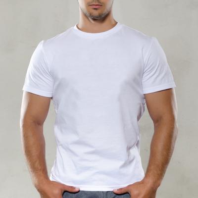 China Custom Made 100% Cotton O-Neck Anti-Wrinkle Mens 180gsm Anti-Shrink T-shirt for dtg Dropshipping for sale