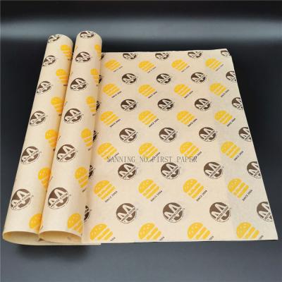 China Wholesale Disposable Hamburger Sandwich Hamburger Food Wrapping Paper for sale