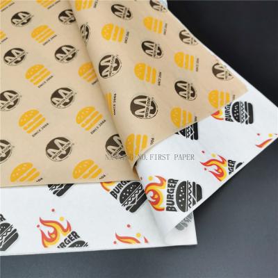 China Wholesale Disposable Hamburger Wrapping Paper Sandwich Hamburger Food Wrapping Paper for sale