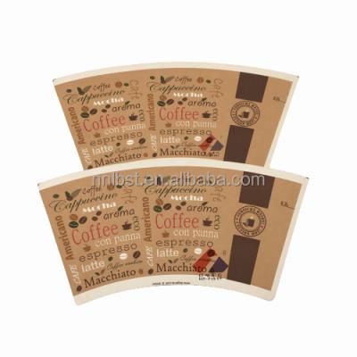 China Printed Paper Cup Waterproof Raw Material For Customized Logo Paper Cup Fans for sale