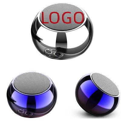 China Colorful Wireless Blue Cup Hi Fi Amazone Tooth Speakers 3d Mini Electroplating Round Steel Cannon Phone Feature M3 for sale