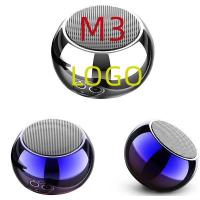 China Miracast Customized Hot Super Electroplating M3 Tws Mini Speaker Outdoor Portable m3 Small Player Speaker for sale