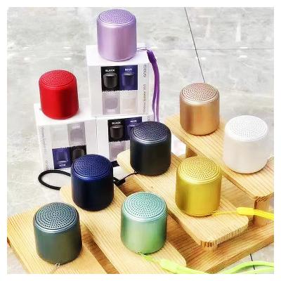 China New come BT5.0 portable wireless function phone little fun 16colors Macarons mini TWS inpods metal speaker for sale