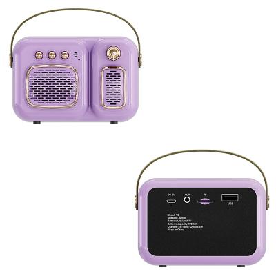 China Retro wireless subwoofer girl speaker dolby portable speaker T3 audio customized by Digita mini for sale