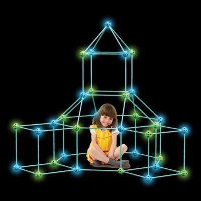 China DIY Toy Factory Funny Construction Hot Selling Crazy Castles Amazon Tunnels Construction Fort Building Kit For Kids for sale