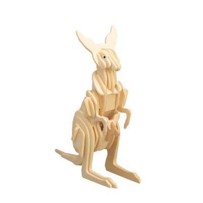 China DIY TOY Newest Products Educational Puzzle Toys Wooden Painting Animal 3D Puzzle for sale