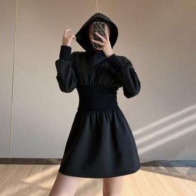 China Best Selling Low Freight Breathable Women Casual Long Sleeve Dresses Korean Loose Dress Women Career Cheap Casual Dresses for sale