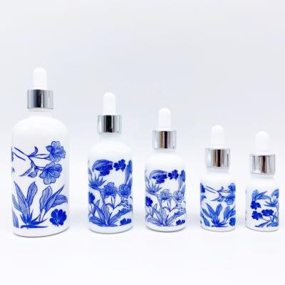 China Personal care wholesale 10ml 15ml 30ml 50ml 100ml white porcelain dropper bottle is suitable for essential oil. for sale