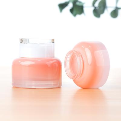 China Best-selling 30g 50g glass pink cream bottle 100ml 120ml lotion bottle 40ml personal care cosmetics bottle for sale